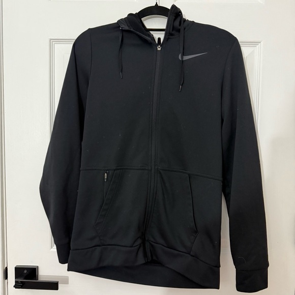 MEN'S NIKE THERMA-FIT FULL-ZIP HOODIE Size Small Black Activewear Gym & Sports - Picture 3 of 9